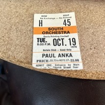 Paul Anka Ticket Stub Toronto October 19 1976 Maple Leaf Gardens - £8.41 GBP