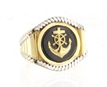 Anchor Men&#39;s Cluster ring 10kt Yellow and White Gold 386402 - $519.00