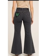 Nwt Wrangler Wanderer 622 High Rise Flare Jeans 26x32 Black Bell Bottoms... - $58.00