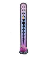 Wicca Mystic Moon Phase With Purple Crystal Incense Holder Tower Figurine - $31.54 CAD