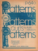 Vintage 70&#39;s Blue Ribbon Patterns Quilting Pattern booklet Volume 1 p-640 - £6.02 GBP