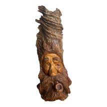 Hand Crafted By Cast Art wooden Face  Wall Art Man w/beard pipe Signed V... - $150.00