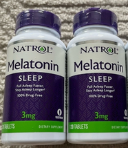 2x Natrol 3mg Melatonin Sleep Aid Tablets, 99% Pure Melatonin, 120 Count... - $22.76 2x Natrol 3mg Melatonin Sleep Aid Tablets, 99% Pure Melatonin, 120 Count... - $22.76