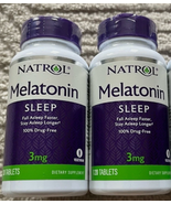 2x Natrol 3mg Melatonin Sleep Aid Tablets, 99% Pure Melatonin, 120 Count... - $419.85 MXN