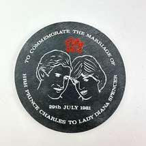 1981 To Commemorate the Marriage Prince Charles Princess to Lady Diana Coaster - £8.22 GBP