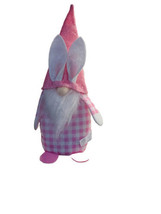 Standing Pink Glitter Hat w/ Bunny Ears Doll - Spring Easter Country  12Inch - £14.14 GBP