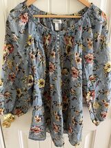 Dress Barn Women’s Blouse Top Lightweight Floral Cotton Size 22/24 - $19.00