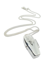 Sarg Medaillon Anhänger groß 925 Sterling Silber 50,8 cm starke Kette... - £65.65 GBP