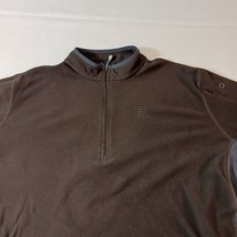 Lands' End Men's Brown & Gray Fleece 1/4 Zip Pullover Sweatshirt Size XL image 13