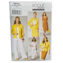 Vogue Pattern V8799 Misses Jacket Dress Skirt Pant Size 6-14 uncut - £8.02 GBP