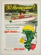 1955 Print Ad Scott-Atwater 30 HP Outboard Motors Bail-a-matic Minneapol... - £12.19 GBP