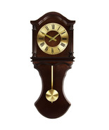 Bedford Clock Collection 27.5 Inch Wall Clock with Pendulum and Chimes i... - £128.90 GBP
