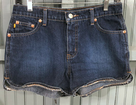 Booty Short Jean Shorts Todd Oldham Distressed Blue Denim Size 5  - $13.66