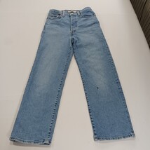 Levi's Ribcage Straight Ankle Women's Blue Cotton Blend Button Fly Jeans Size 27 image 15