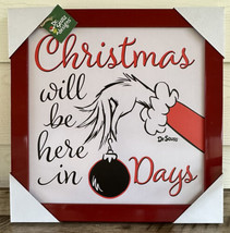 Grinch Christmas Will Be Here #Days Wall Decor Picture Advent Calendar Countdown - £38.48 GBP