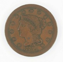 1854 1C Large Cent in VF Condition, All Brown Color, Nice Detail! - £35.04 GBP