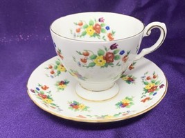 Royal Tuscan C9999 By Tuscan Bone China Cup &amp; Saucer Set England Floral Sprays - £30.33 GBP