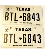 Texas License Plates Matched Pair - $19.79