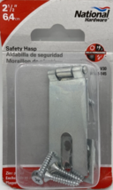 National Hardware N102-145 30 Safety Hasps in Zinc, 2-1/2" - $5.94