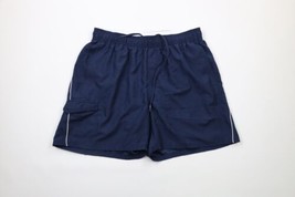 Vintage Nike Mens XL Travis Scott Mini Swoosh Lined Shorts Swim Trunks Navy Blue - £31.71 GBP