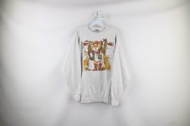 Vintage 90s Streetwear Mens XL Christmas Farmhouse Dog Horse Sweatshirt USA - £39.02 GBP