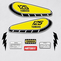 Sticker Decal Yamaha MX 125 1974 Vintage Enduro side cover (Free shipping) - $45.00