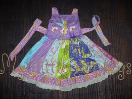 NEW Boutique Tinker Bell Fairies Girls Sleeveless Ruffle Twirl Dress - £5.58 GBP+