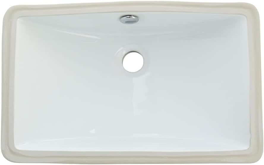 Primary image for White Courtyard Undermount Bathroom Sink With Overflow, Kingston Brass Lb18127.