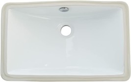 White Courtyard Undermount Bathroom Sink With Overflow, Kingston Brass L... - £140.85 GBP