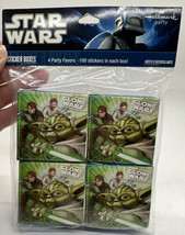 Star Wars Clone Wars Party Supplies 4 Sticker Boxes Favors Yoda Hallmark NEW - £7.92 GBP