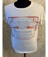 Budweiser Vintage T Shirt. Size Large. White. Good Condition. Cotton. - $20.07