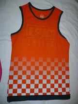 Wonder Nation Boys Tank Top Large HUSKY (10-12) Orange Checkered Epic Skills - £7.36 GBP