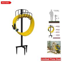 150 Ft Capacity Outdoor Hose Holder - Freestanding Design for All Weather - $90.04