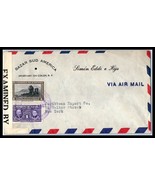 1942 PANAMA Air Mail Censor Cover - Bazar Sud America, Colon to New York... - $2.96