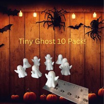 10 Pack Tiny Ghost Figurine | Cute Mini Ghost Desk Toy | Halloween Decor... - $8.99