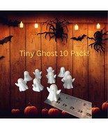 10 Pack Tiny Ghost Figurine | Cute Mini Ghost Desk Toy | Halloween Decor... - $12.44 CAD
