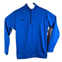 Womens Nike Pullover Size Small Blue 1/4 Zip Workout Sweatshirt - £27.95 GBP