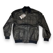 New Old Stock Ablanche Mens Full Zip Sz Large Faux Leather Jacket Vintage - £70.71 GBP