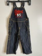 Vintage Baby Boys Oshkosh B&#39;gosh Blue Denim Overalls Size 24 Months 95 Nyc - £11.95 GBP