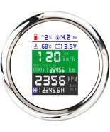 316 Stainless Steel Six Multifunction Gauge IP67 85mm For Marine Boat Yacht - $119.83 CAD