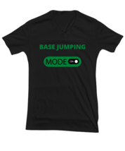 Base Jumping, Black Vneck Tee. Model 64027 - £23.96 GBP