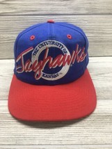 Vintage University of Kansas Jayhawks College KU Snapback Baseball Cap Hat 90’s - £39.68 GBP