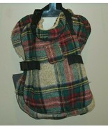 Hotel Doggy Dog Clothes Vest Jacket Small Plaid Red Brown New 12-13&quot; Sherpa - £18.67 GBP