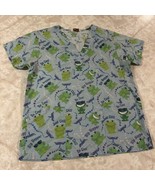 Scrub Top Pockets Just Love Frogs green Medical Vet look at pictures for... - $20.18 CAD