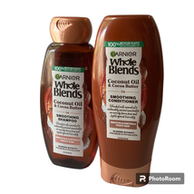 Garnier Whole Blends Shampoo Conditioner Combo Pack Smooths and Controls Frizz - £10.28 GBP