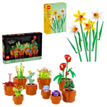 Legos For Adults Lego Sets Flowers Botanical Tiny Plants 10329 &amp; Daffodils 40747 - £64.13 GBP