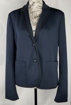 GAP The Academy Navy with Black Trim Womens Dress Casual Jacket Blazer Size 10 - £42.82 GBP