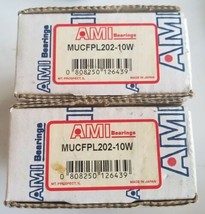 One(1) AMI MUCFPL202-10W Flange Mount Ball Bearing New - £62.04 GBP