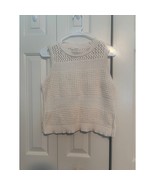 Universal Thread Knit Tank Top Sleeveless Crochet Casual Layering Cream M - $20.35 CAD