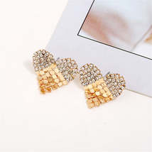 Cubic Zirconia &amp; 18K Gold-Plated Sequin Heart Stud Earrings - £10.41 GBP